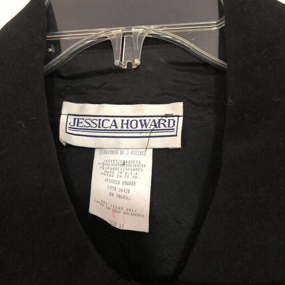 Vtg  Jessica Howard  Velvet Double Breasted Blazer Size S Black Dark Acad… - Picture 4 of 8